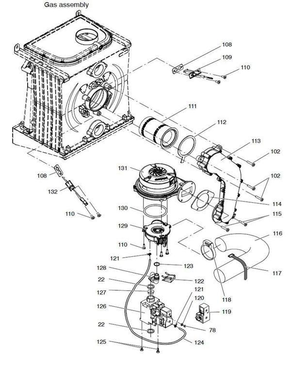 Exploded Diagram for GAS ASSEMBLY