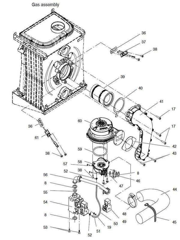 Exploded Diagram for GAS ASSEMBLY