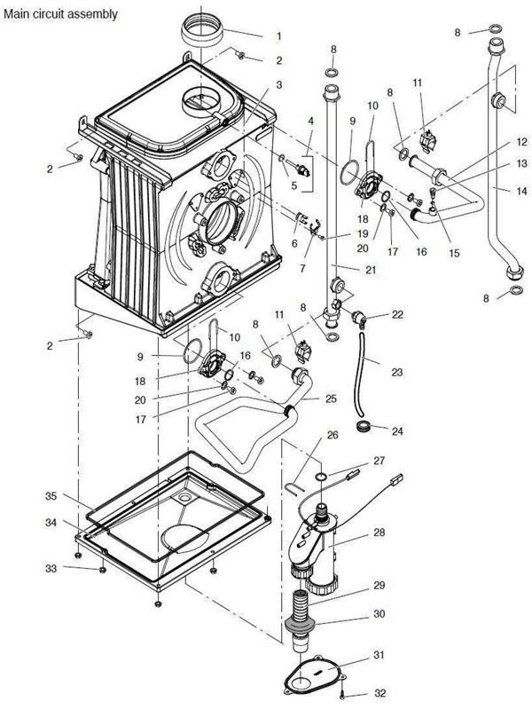 Exploded Diagram for MAIN CIRCUIT ASSEMBLY