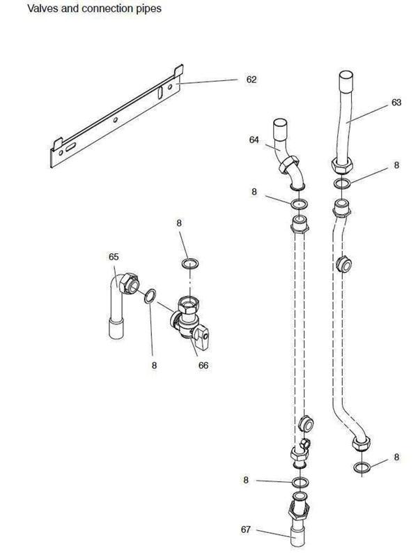 Exploded Diagram for VALVES, CONNECTION PIPES