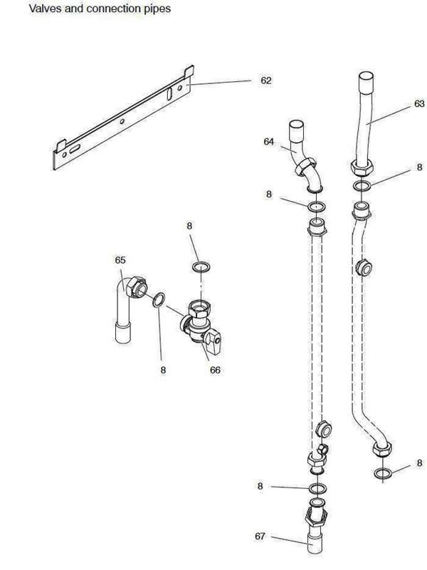 Exploded Diagram for VALVES, CONNECTION PIPES