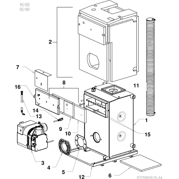 Exploded Diagram for HEAT EXCHANGER