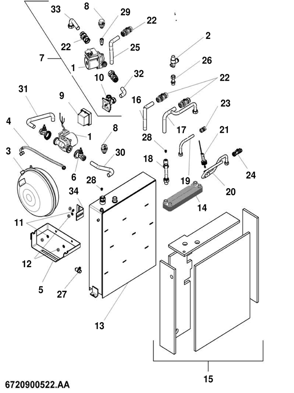 Exploded Diagram for PIPES AND FITTINGS