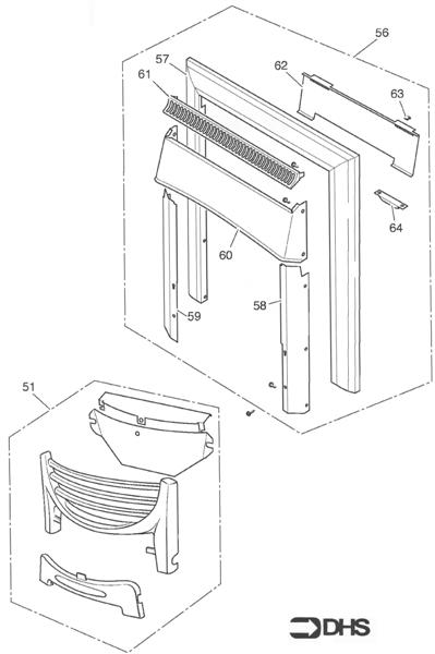 Exploded Diagram for FRONT SURROUND