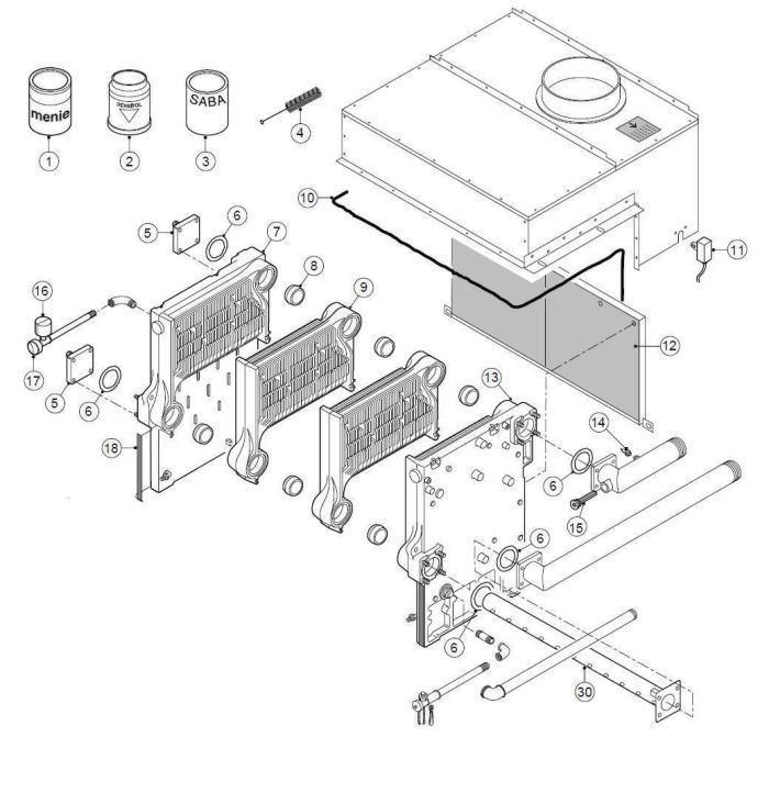 Exploded Diagram for HEAT EXCHANGER