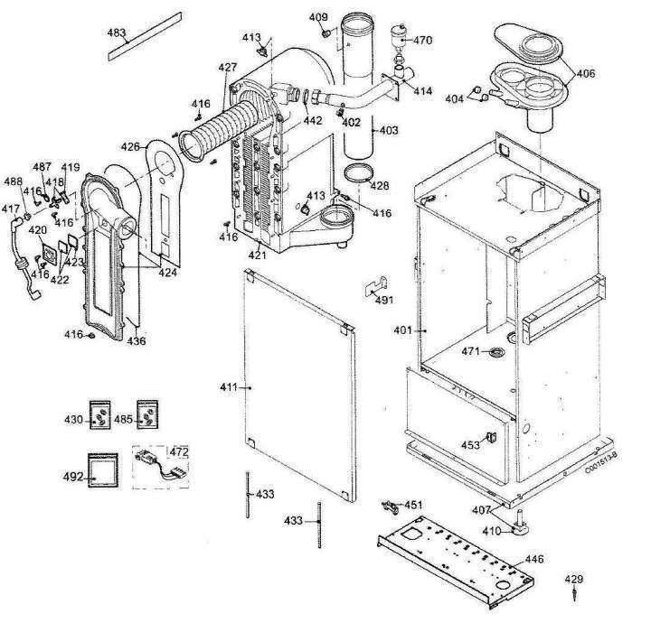 Exploded Diagram for BOILER BODY ASSEMBLY