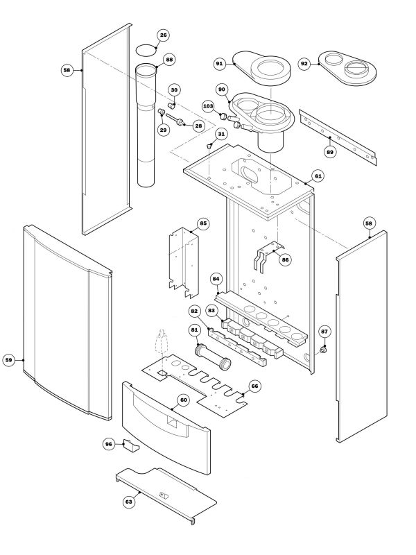 Exploded Diagram for CASE ASSEMBLY