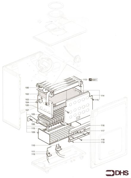 Exploded Diagram for BURNER ASSEMBLY
