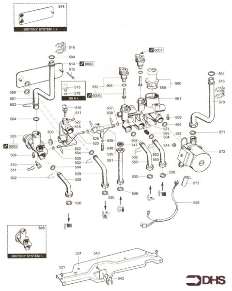 Exploded Diagram for HYDRAULIC BLOCK