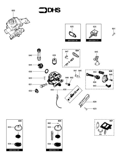 Exploded Diagram for GAS SECTION 2