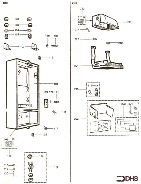 Exploded Diagram for CHASSIS ASSY - HEATING BODY