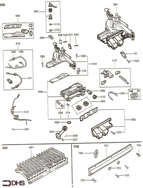 Exploded Diagram for GAS SECTION - BURNER ASSY & MA