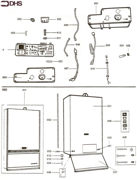 Exploded Diagram for ELECTRICAL BOX - FRONT CASE AS