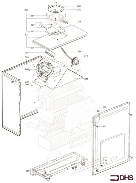 Exploded Diagram for FAN ASSEMBLY - SEALED CASE