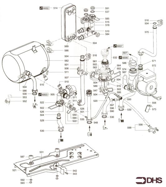 Exploded Diagram for HYDRAULIC BLOCK