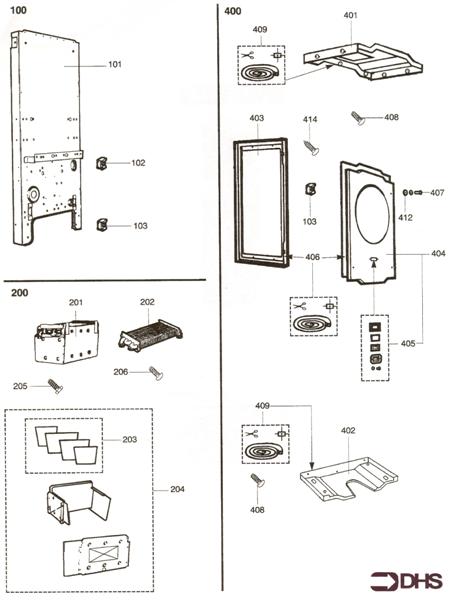 Exploded Diagram for CHASSIS - HEATING BODY - SEALE