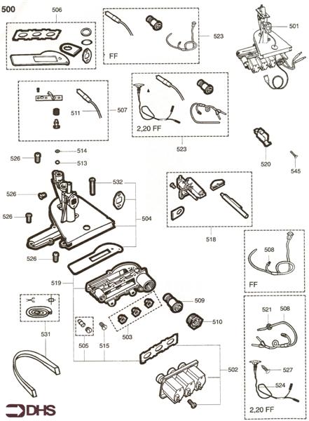 Exploded Diagram for GAS SECTION & BURNER BASE