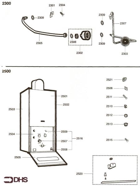 Exploded Diagram for PRESSURE TEMP GAUGE - FRONT CA