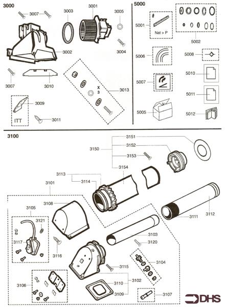 Exploded Diagram for FAN & FLUE ASSY - ACCESSORIES