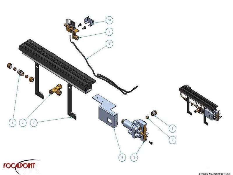 Exploded Diagram for BURNER TRAY ASSEMBLY