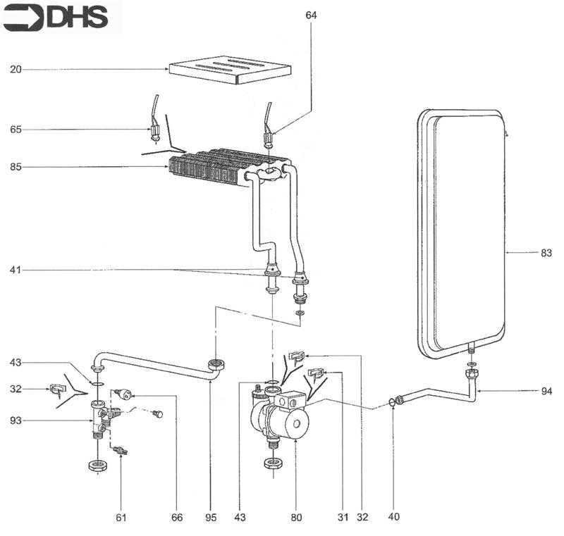 Exploded Diagram for HEAT EXCHANGER & PUMP
