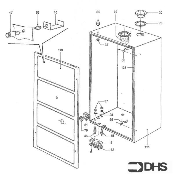 Exploded Diagram for FLUE ASSY