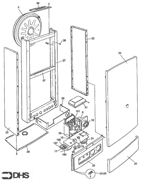 Exploded Diagram for CASING ASSEMBLY & CONTROL BOX