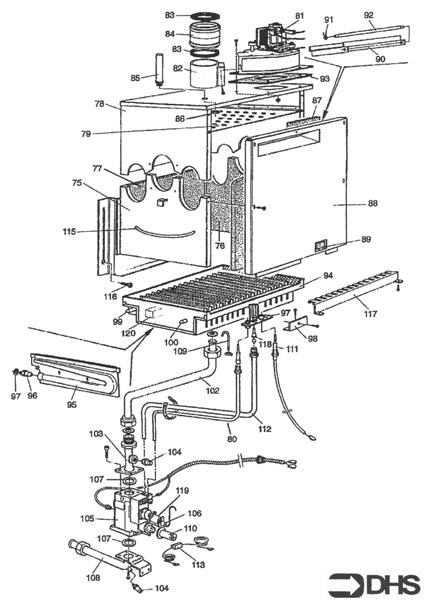 Exploded Diagram for GAS TRAIN & COMBUSTION CHAMBER