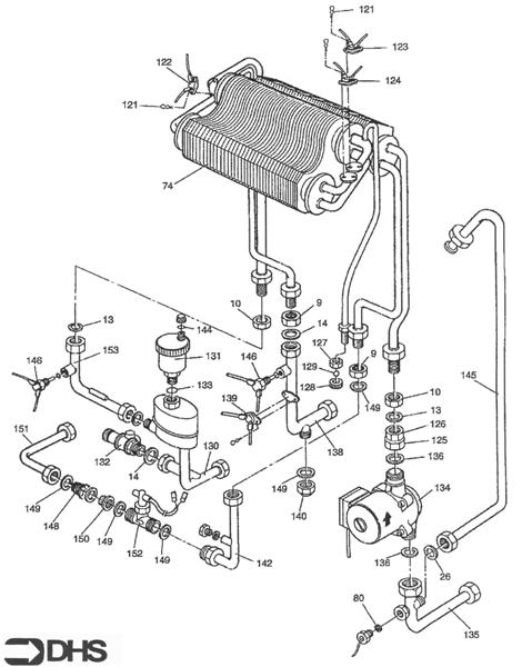 Exploded Diagram for HEAT EXCHANGER - PUMP