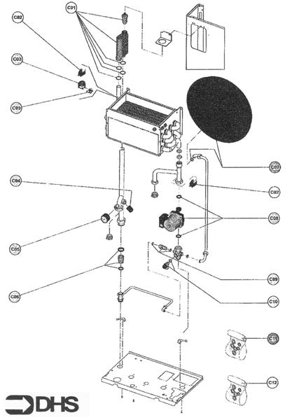 Exploded Diagram for HEAT EXCHANGER & PUMP