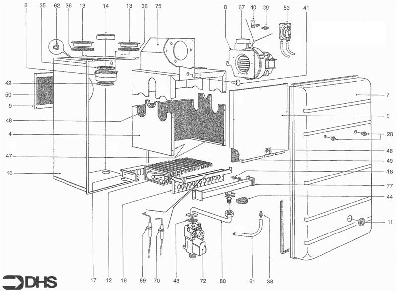 Exploded Diagram for GAS LINE
