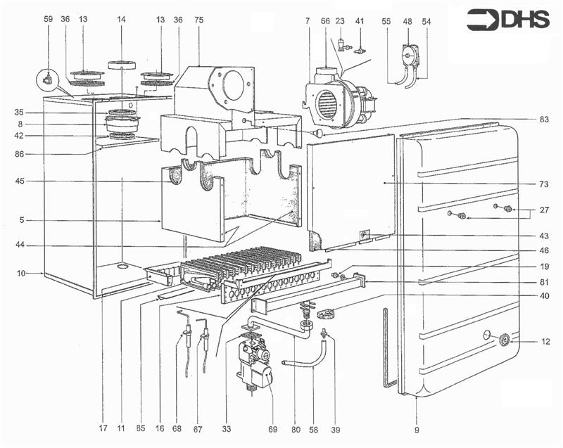 Exploded Diagram for GAS LINE