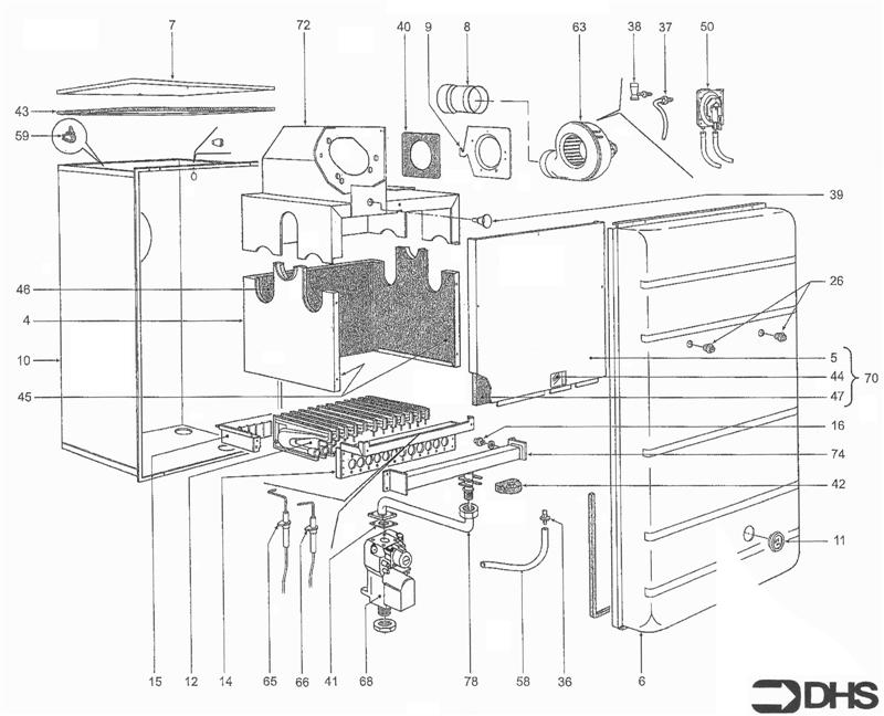 Exploded Diagram for GAS LINE