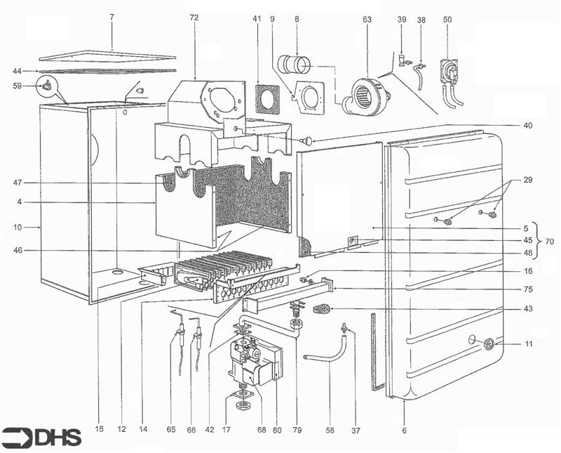 Exploded Diagram for GAS LINE