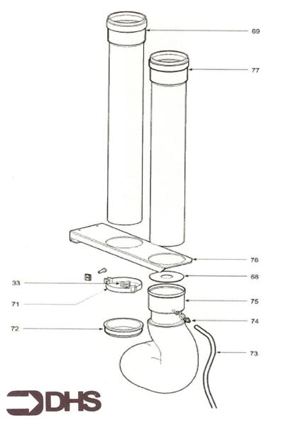 Exploded Diagram for AIR FLUE GASES ASSY