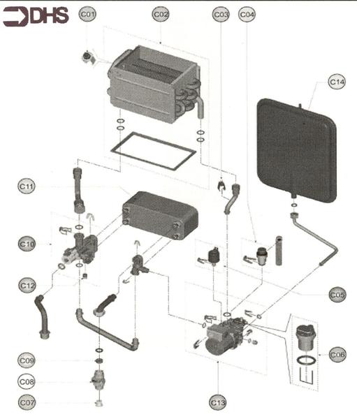 Exploded Diagram for WATER LINE ASSY