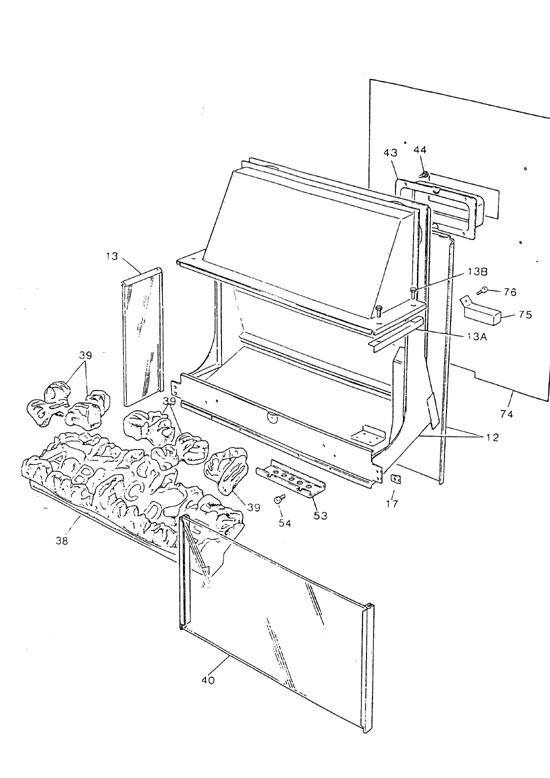 Exploded Diagram for FIREBOX ASSEMBLY