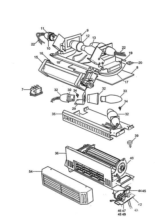 Exploded Diagram for FAN/HEATER ASSY