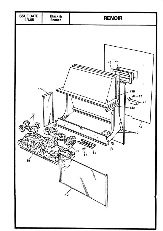 Exploded Diagram for FIREBOX ASSEMBLY