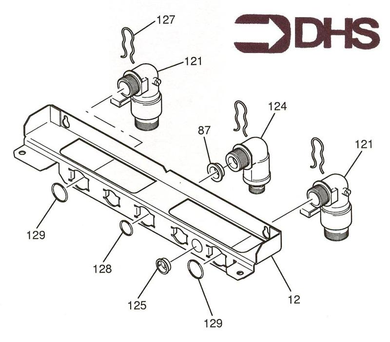 Exploded Diagram for GAS PIPE CONNECTIONS