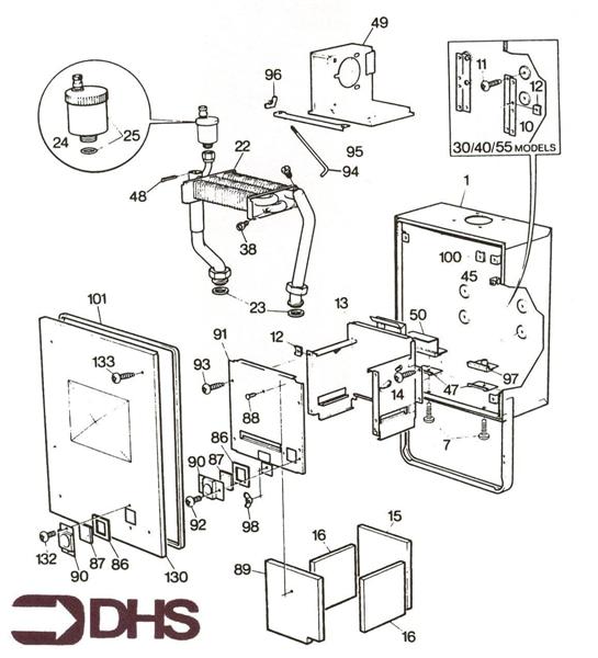 Exploded Diagram for COMBUSTION CHAMBER