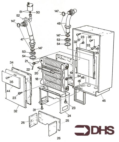 Exploded Diagram for HEAT EXCHANGER