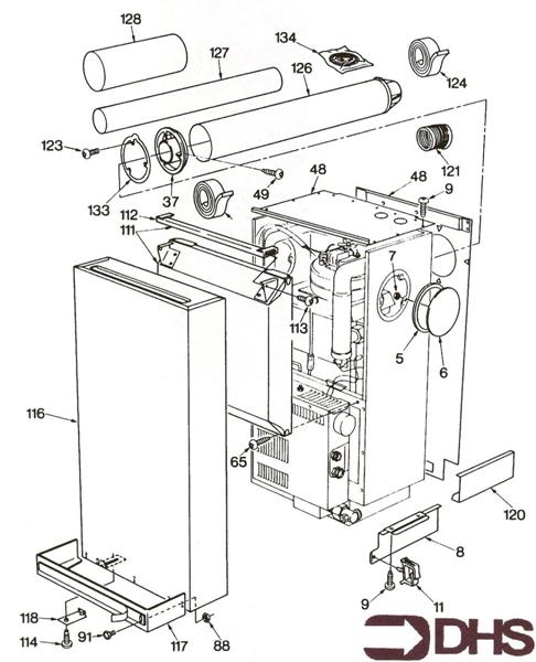 Exploded Diagram for HEAT EXCHANGER/CASING