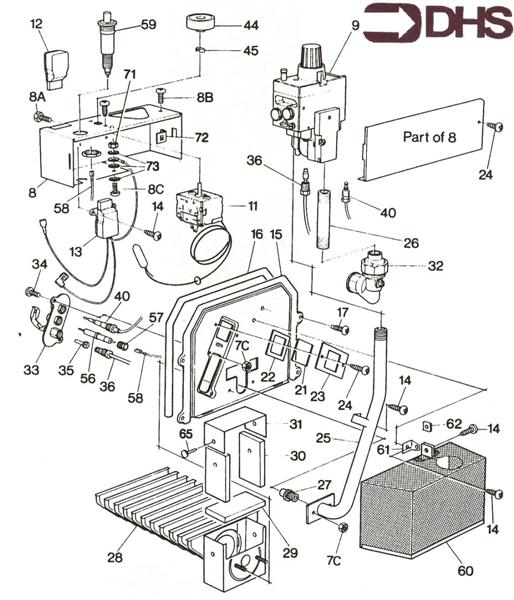 Exploded Diagram for GAS CONTROL SECTION