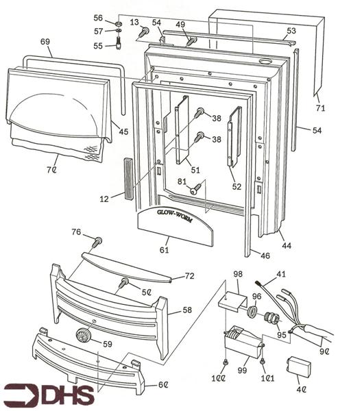 Exploded Diagram for FIRE SURROUND