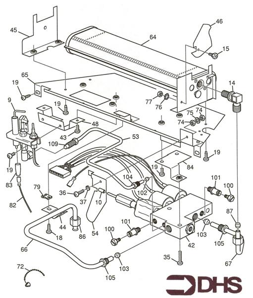 Exploded Diagram for BURNER ASSY