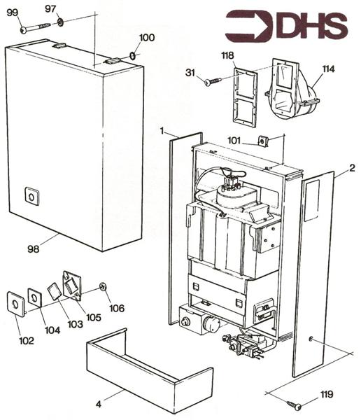 Exploded Diagram for OUTER CASING ASSY