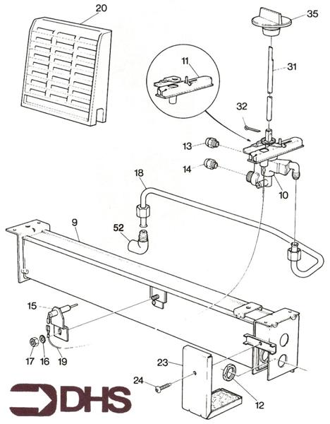 Exploded Diagram for BURNER ASSY