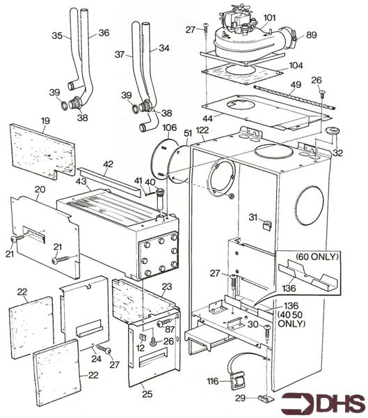 Exploded Diagram for HEAT EXCHANGER