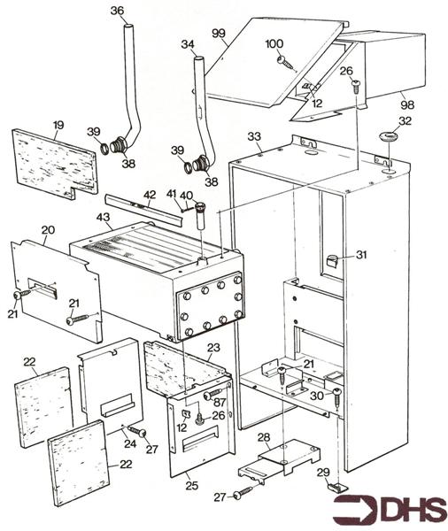 Exploded Diagram for HEAT EXCHANGER